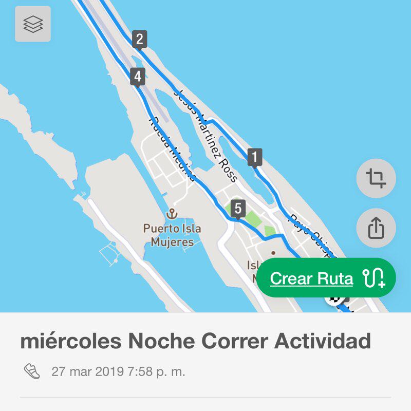 Women Island walking route map in Isla Mujeres