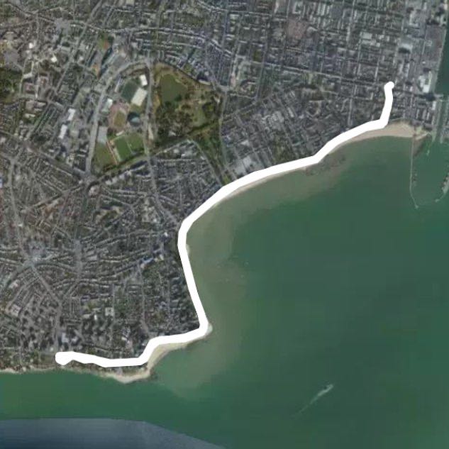 The pier of Saint Nazaire walking route map in Saint-Nazaire