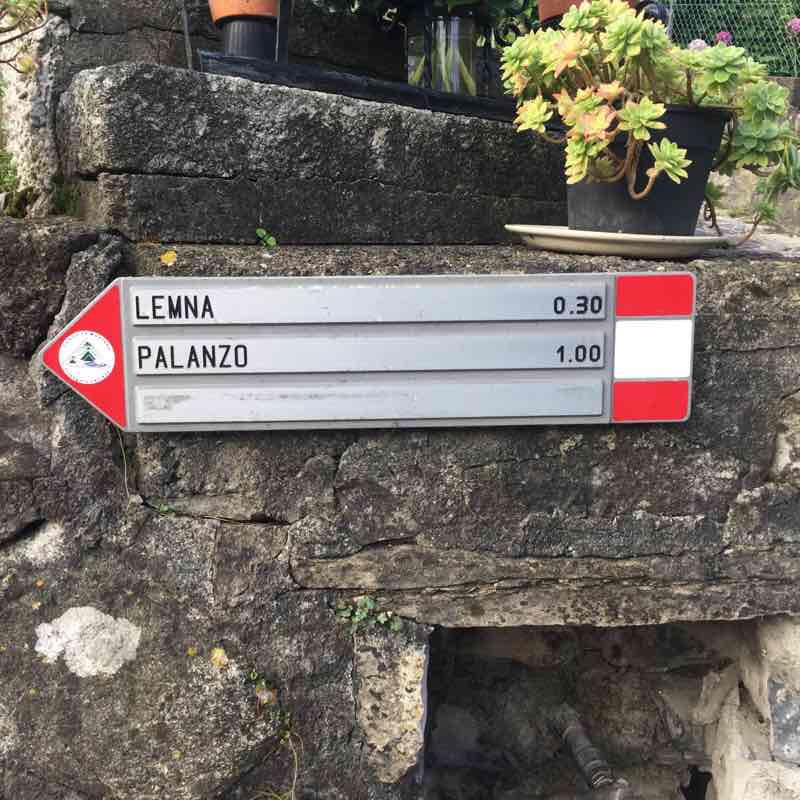 Torno, Palanzo, Monte Palanzone, Alpe di Lemna walking route map in Faggeto Lario