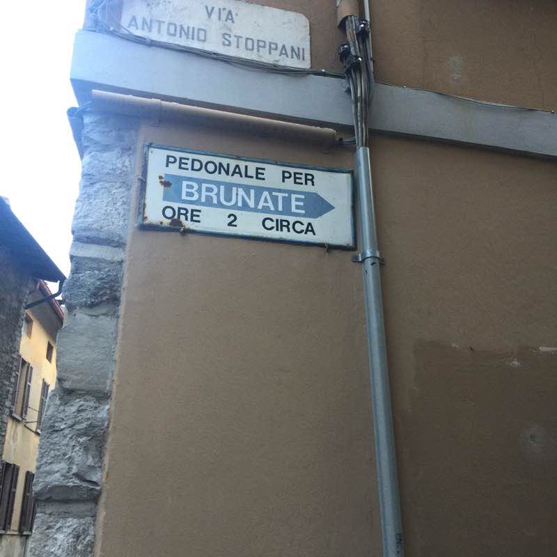 Como Villa Geno - Brunate Carescione - Blevio - Co walking route map in Brunate