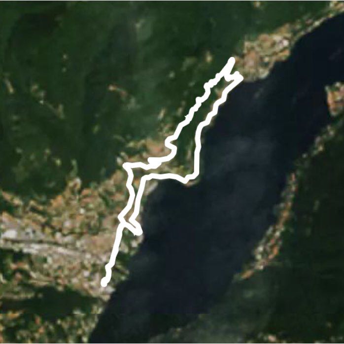 Sentee of Sort walking route map in Como