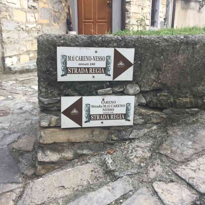 Strada Regia, stretch Quarzano, Monte Careno, Nesso walking route map in Pognana Lario