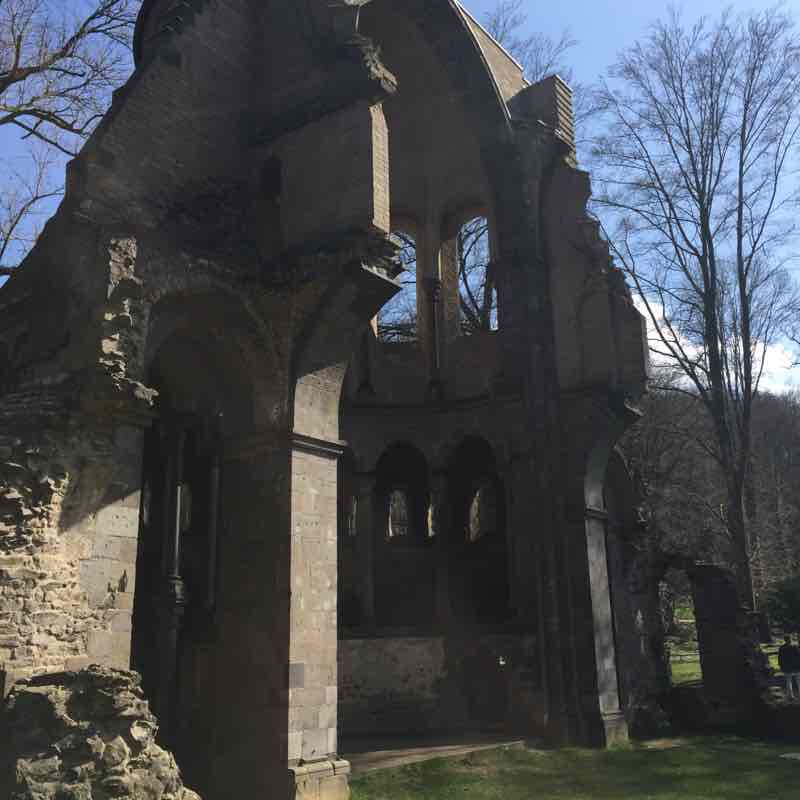 Klosterruine Heisterbach / Petersberg walking route map in Königswinter