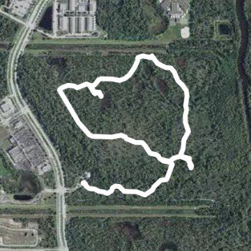 Oxbow eco center walking route map in Fort Pierce