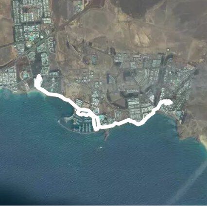 Route Playa Papagayo  walking route map in San Marcial de Rubicón