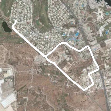 Narjess2 walking route map in Sousse