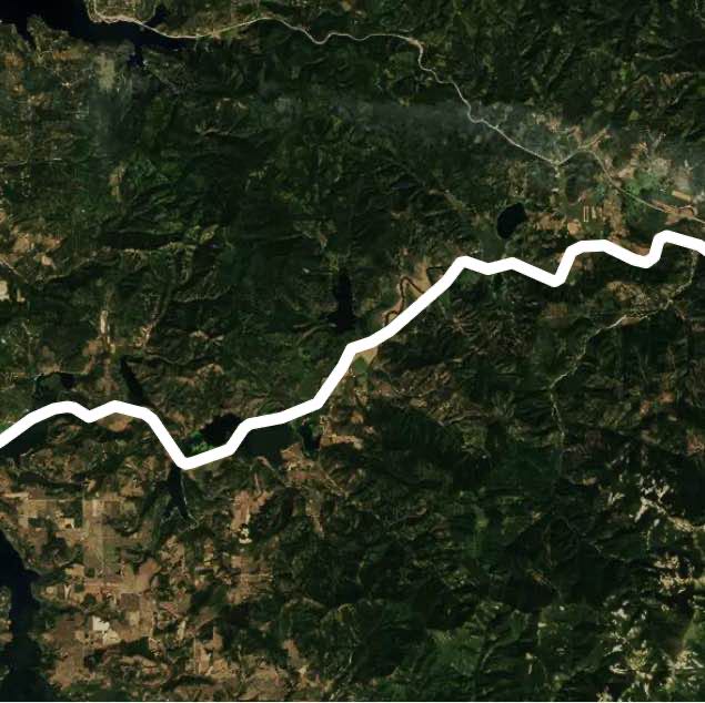 Trail of the Coeur d Alenes  walking route map in Saint Maries