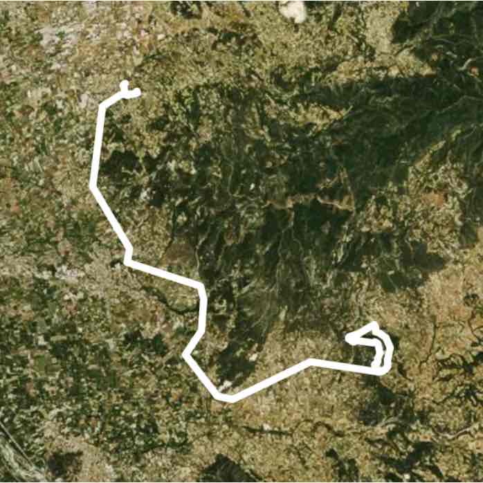 Saint Pantaleon walking route map in Goult