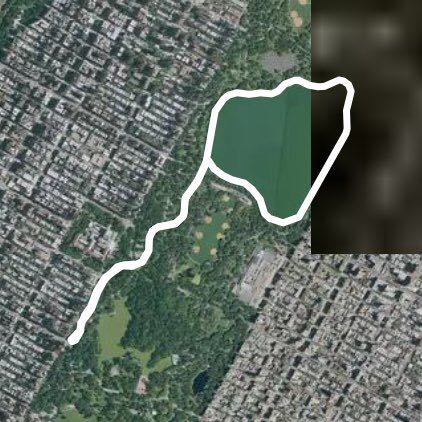 central park reservoir from W 72 St