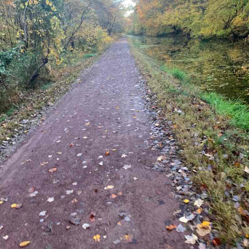 Delaware River canal walking route map in Trenton