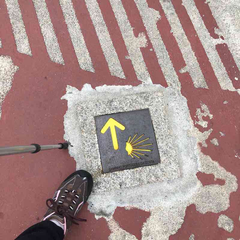 Portuguese Way Santiago de Compostela walking route map in Porto