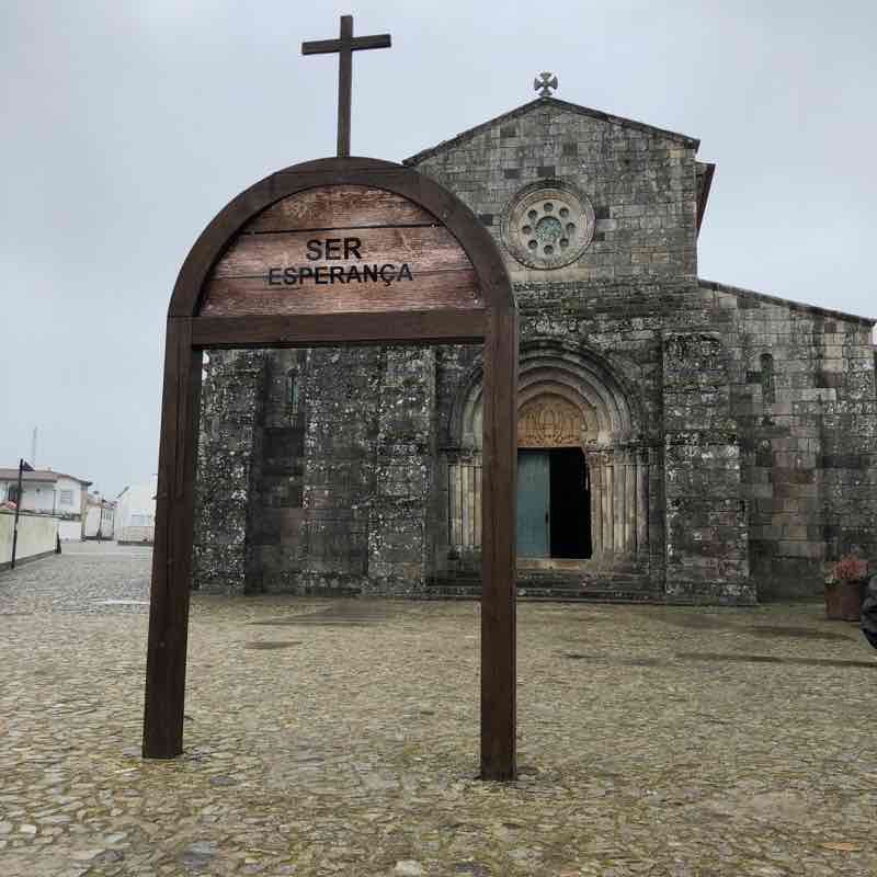 Portuguese Way Santiago de Compostela walking route map in Arcos