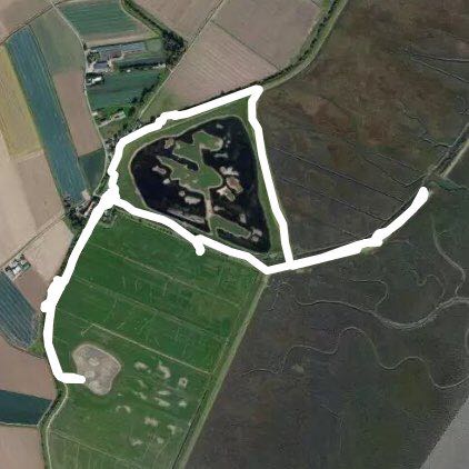 Frieston shore walking route map in Freiston