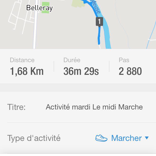 Promenade of the falouze walking route map in Haudainville