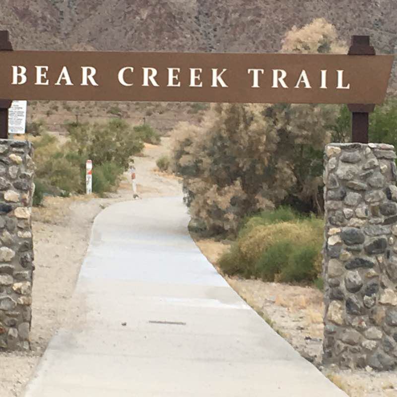 The Fifth Cove Bear Creek Trail walking route map in La Quinta