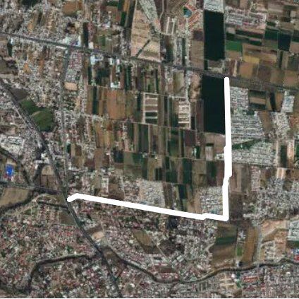 Molino-Zaragoza walking route map in Aguascalientes