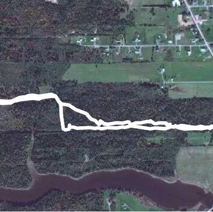 Cocagne path walking route map in Grande-Digue