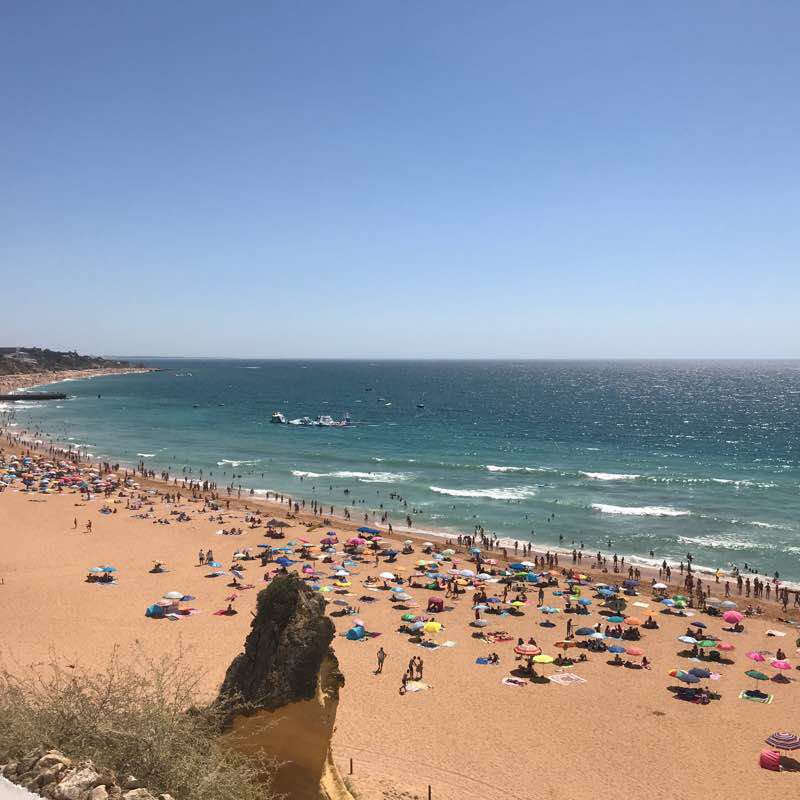 Albufeira walk walking route map in Albufeira