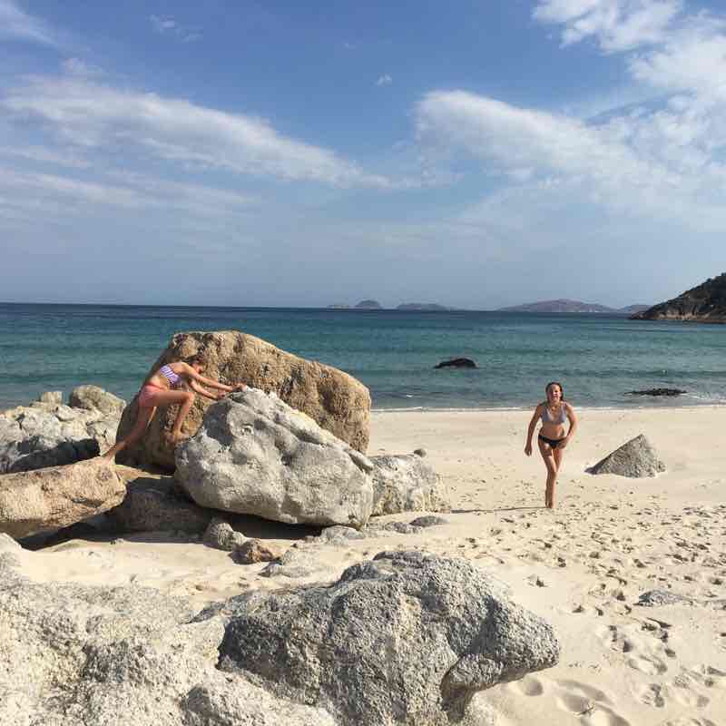 Tidal river to little Oberon bay walking route map in Tidal River