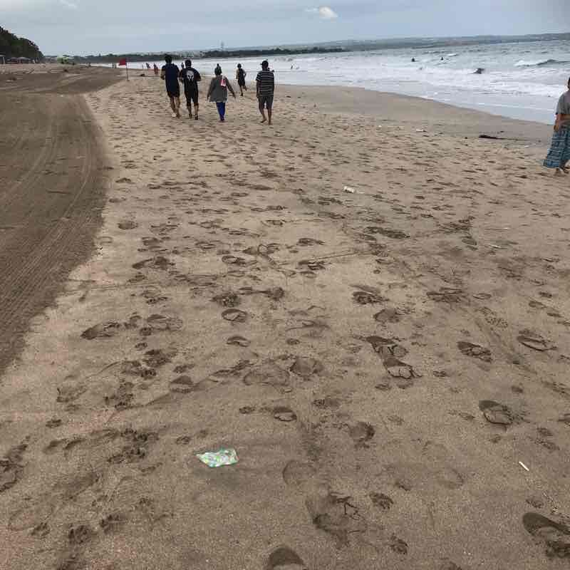 Beachline walk/run walking route map in Kuta
