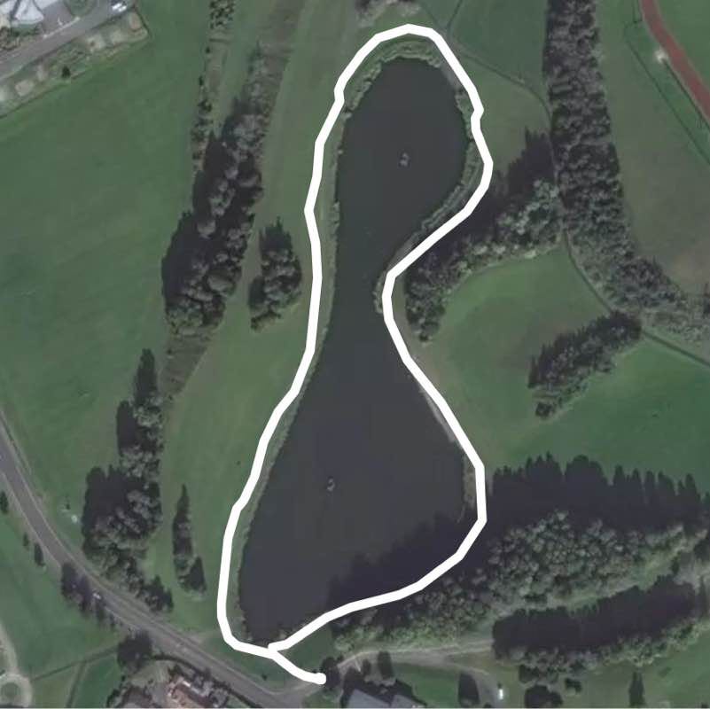 Lake walk walking route map in Sunderland