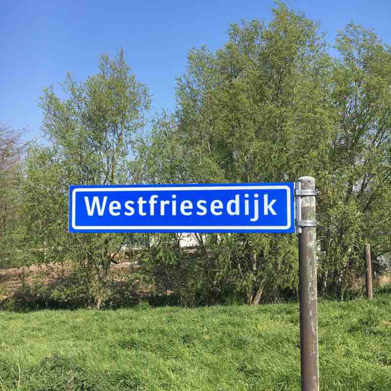West Frisian dyke walking route map in Schagen
