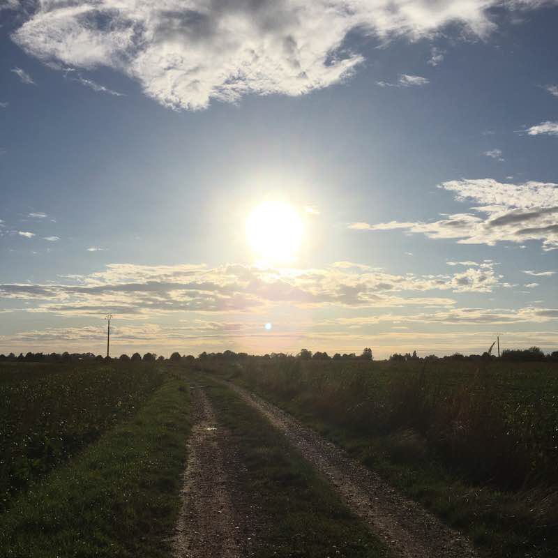 Normandy countryside walking route map in Foulbec
