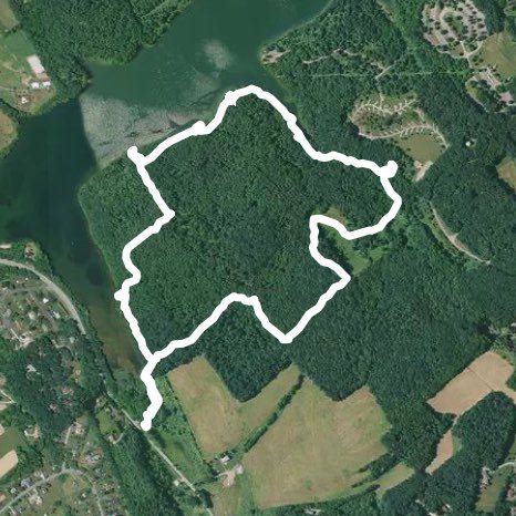 Mary Ann Furnace Branch walking route map in Glenville