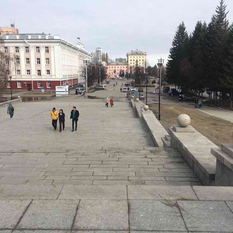 Central Barnaul (mini) walking route map in Barnaul