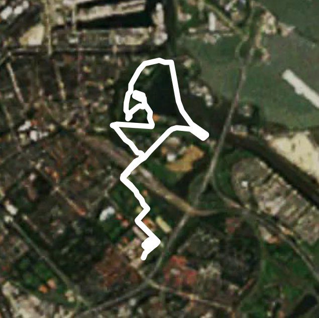 Flevo park walking route map in Diemen