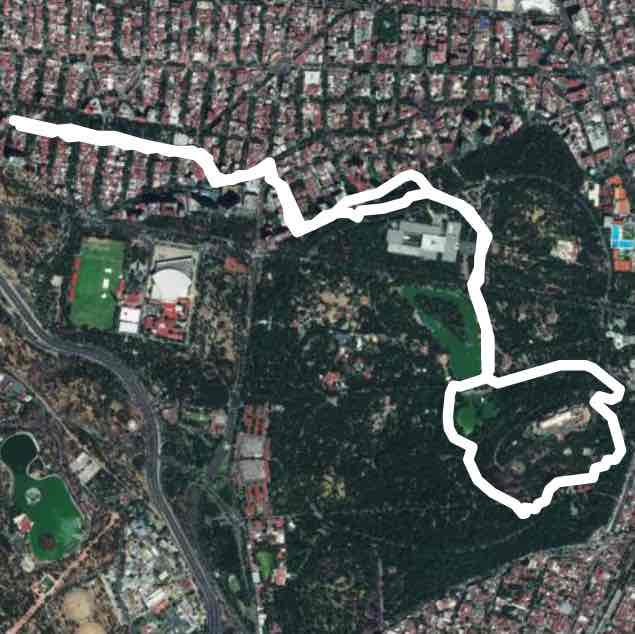 Polanco-chapu walking route map in Juárez