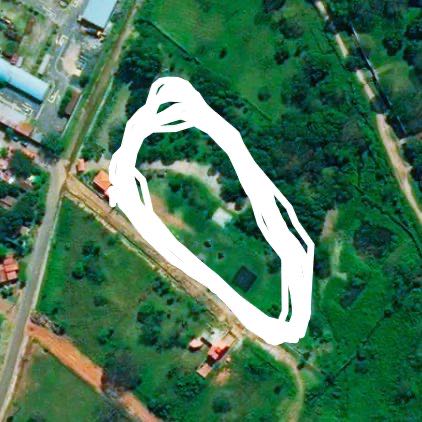 Ecological park walking route map in Luque