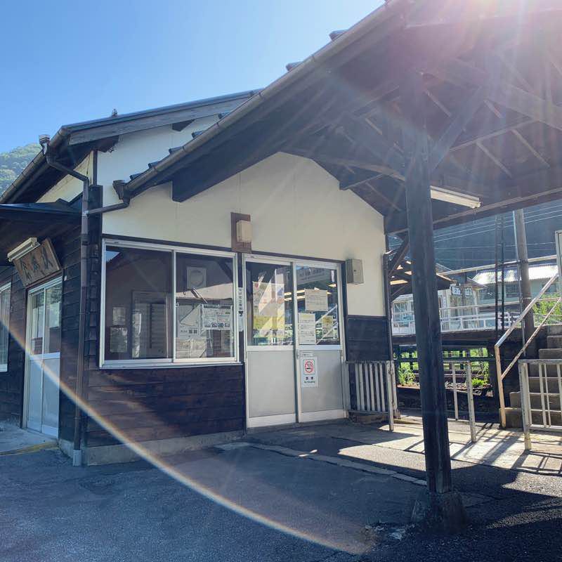 Chuo Line Kuramoto Station to Kiso Fukushima Station walking route map in Agematsu