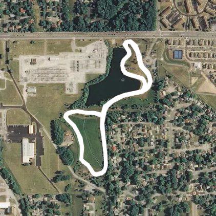 Munger Park walking route map in Lafayette