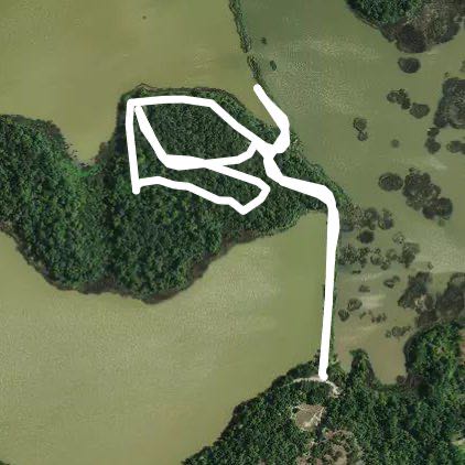 Fort Worth Nature Center - Greer Island Trail walking route map in Lake Worth