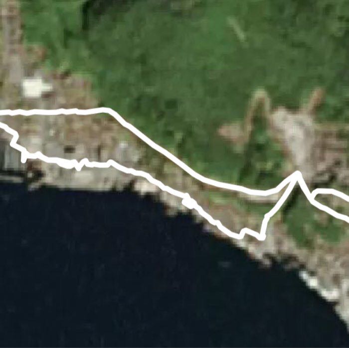 Power walk up hill walking route map in Ketchikan