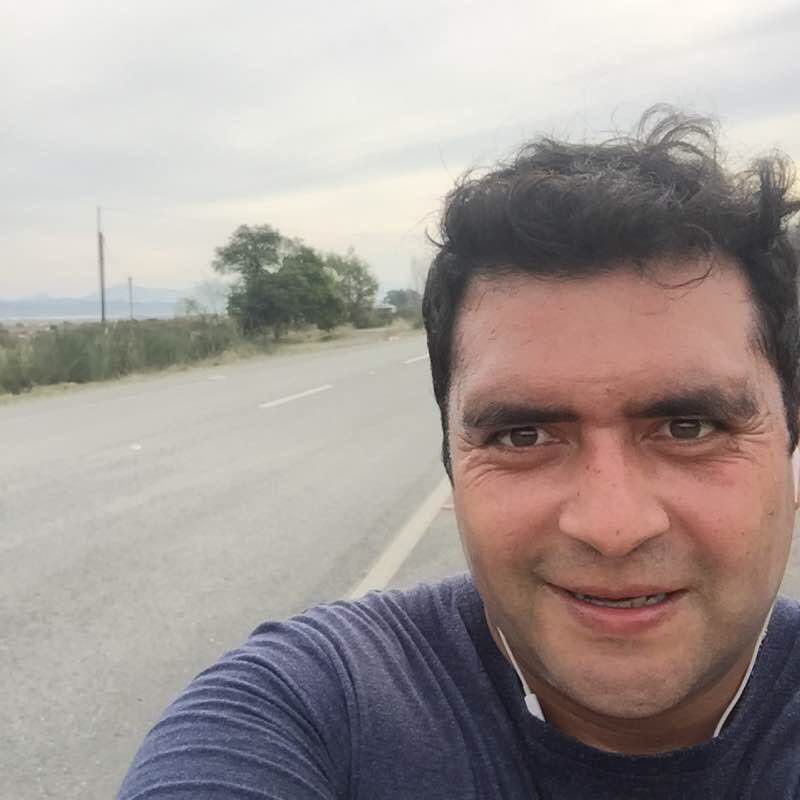 Colbun Lake view walking route map in Colbún Alto