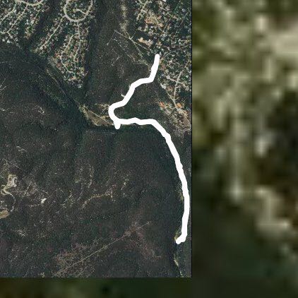 Sculpture Falls route