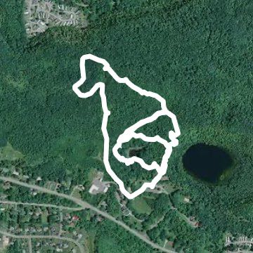 Clark Reservation walking route map in Jamesville