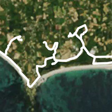 Fouesnant walking route map in Fouesnant
