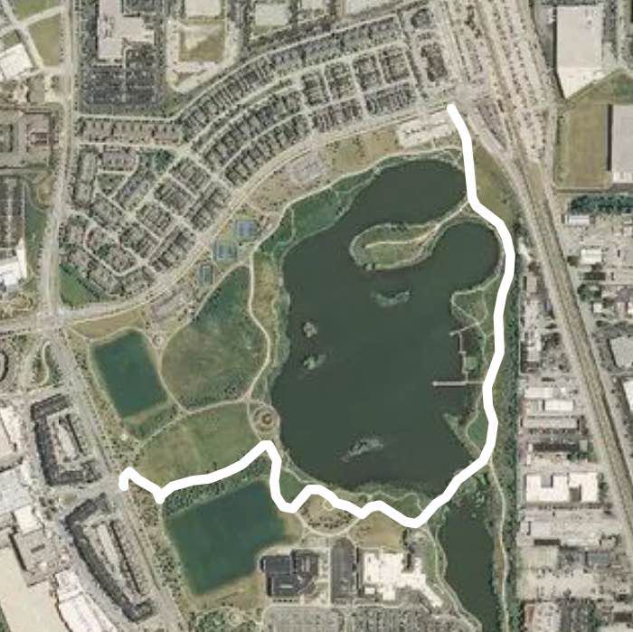 Lake Glenview (Short Route) walking route map in Northfield
