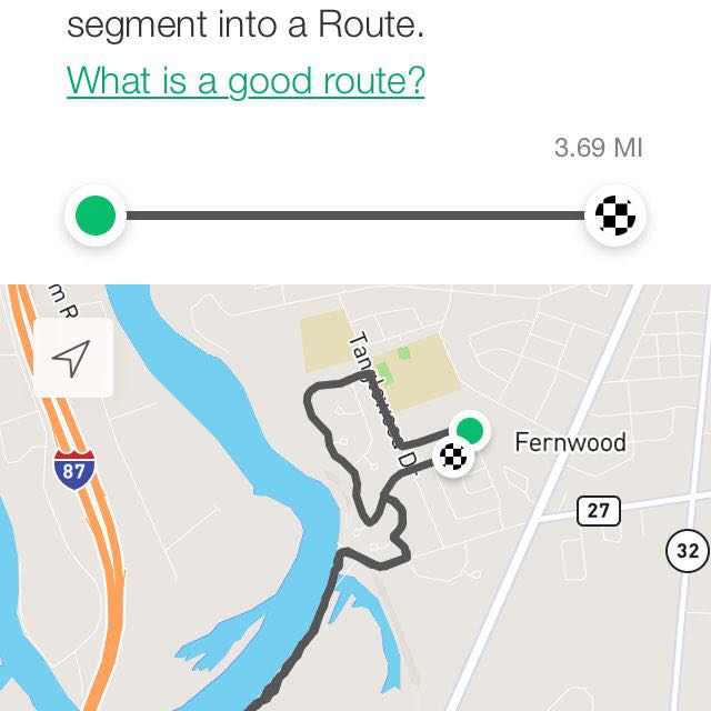 River trail run walking route map in Fort Edward