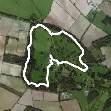 Kingston Lacey walking route map in Pamphill