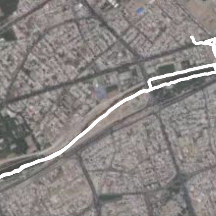 Imam Ali Park walking route map in Urmia