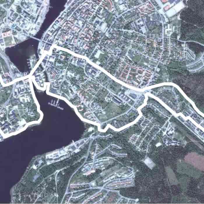 20190528 walking route map in Härnösand