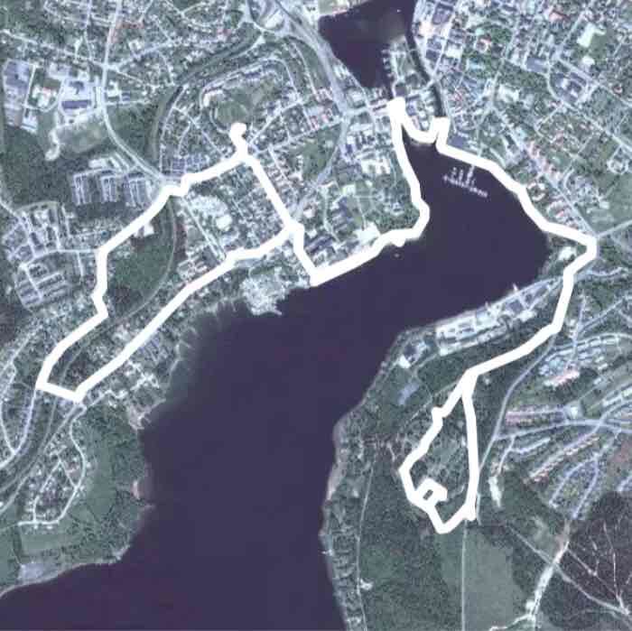 20190610 walking route map in Härnösand
