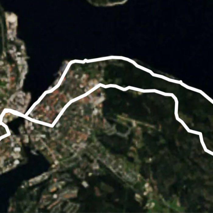 OMG 15 walking route map in Härnösand