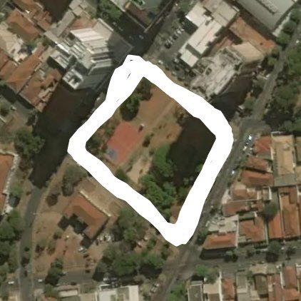 Getulio Vargas Square walking route map in Araçatuba