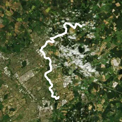 Little crawley to Walton Park walking route map in North Crawley