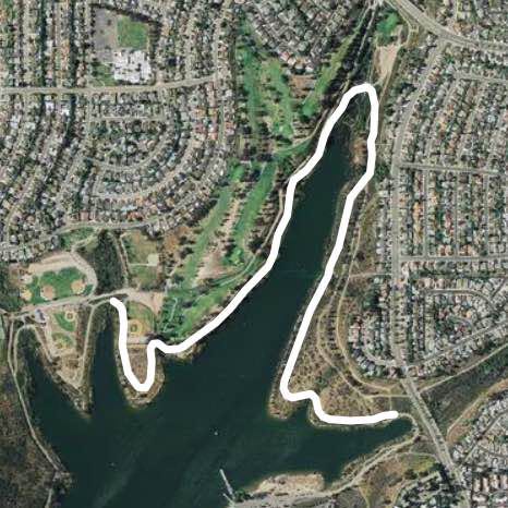 Lake murray walking route map in La Mesa